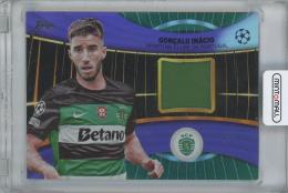2024-25 TOPPS UEFA Club Competitions Relics Purple Foilboard / GONCALO INACIO(Sporting CP) 【040/299】