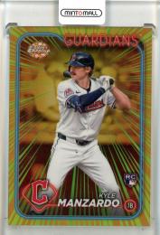 2024 Topps Chrome Kyle Manzardo Radiating Rookies Cleveland Guardians