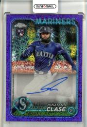 2024 Topps Chrome Update Jonatan Clase Autographs Purple Speckle Refractors【268/299】 Seattle Mariners