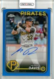 2024 Topps Chrome Update Henry Davis Autographs Blue Refractors【085/150】 Pittsburgh Pirates
