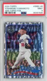 2024 Topps Yoshinobu Yamamoto 1989 Topps Series 2 Foil【PSA9】《MINT》 Los Angeles Dodgers