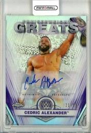 2021 Topps Chrome WWE  Cedric Alexander Cruiserweight Greats Autographs 21/50