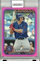 2024 Topps Pro Debut Wyatt Langford #PD-95 Purple Foil【037/199】 Round Rock Express