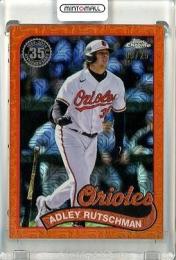 2024 Topps Update Series Adley Rutschman #T89CU-77 '89 Topps Silver Pack Chrome Orange Refractors【05/25】 Orioles