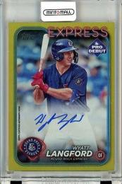 2024 Topps Pro Debut Wyatt Langford #PD-95 Autographs Gold Foil【18/50】 Round Rock Express