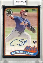 2024 Topps Update Series Christian Scott #89AU-CHS RC '89 Topps Autographs Black【136/199】 Mets