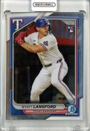 2024 Topps Bowman Chrome Wyatt Langford #71 RC Rangers