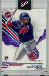 2024 Topps Pristine Justin Foscue #241 RC Purple Pristine Refractors【63/99】 Rangers