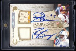2006 Exquisite Collection #MTTM Dan Marino/Fran Tarkenton/Joe Theismann/Peyton Manning Foursome Signature Patch【4/5】  (MSV#0813)