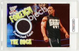 2001 Fleer WWF WrestleMania The Rock Foreign Objects Event-Used T-shirt
