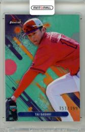 2025 TOPPS NPB FINEST 佐々木泰 #73 Base Aqua Refractor Parallel【151/199】 広島