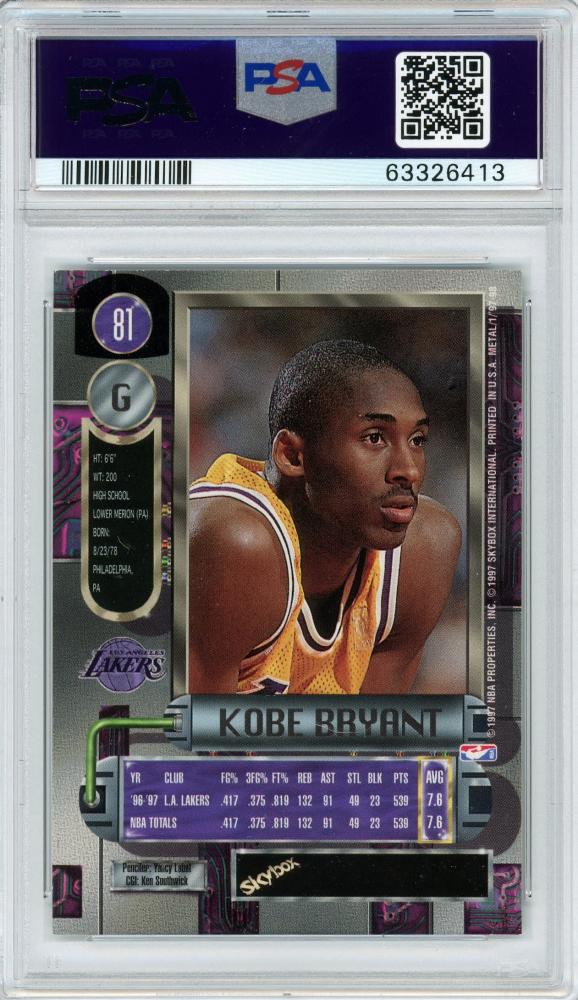 ミントモール / MINT 札幌店 / 1997-98 SKYBOX Metal Universe Kobe Bryant Base #81  PSA8.5 NEAR MINT-MINT+