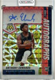 2020-21 Panini Mosaic Anthony Edwards Rookie Autographs Mosaic #1　※裏面左下白かけあり Minnesota Timberwolves