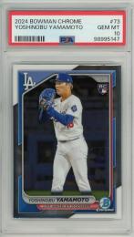 2024 Topps Bowman Chrome Yoshinobu Yamamoto Base RC #73【PSA 10 GEM MT】