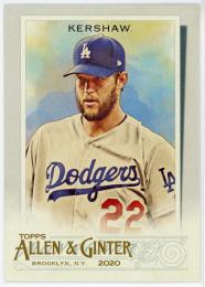 2020 Topps Allen and Ginter #84 Clayton Kershaw