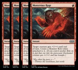 ●SALE●【4枚セット】【WOE】【ENG】《巨怪の怒り/Monstrous Rage》