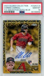 2023 Topps Chrome Gilded Collection Corbin Carroll Gold Etch Autographs Blue Refractors【39/50】【PSA10】《Gem-MINT》 Arizona Diamondbacks