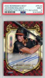 2022 Bowman's Best Jackson Holliday Prospective Royalty Autographs Lava Refractors【08/50】【PSA9】《MINT》 Baltimore Orioles