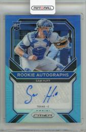 2021 PANINI Prizm Sam Huff Rookie Autographs Prizms Navy Blue Carolina Blue #10【20/25】 Texas Rangers
