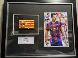 Xavi Signed and Framed FC Barcelona Branded Captain's Armband