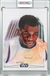 2024 Topps Star Wars Chrome Galaxy Don Nguyen Sketch/Silver Foil/Finn/FN-2187【1/1】