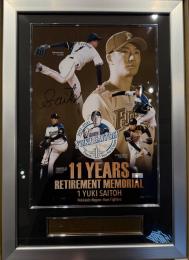 2021 BBM 北海道日本ハムファイターズ 斎藤佑樹 引退記念 直筆サイン入りフォトパネル 365×254 斎藤佑樹 【46/100】