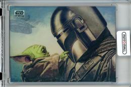 2024 Topps Star Wars Chrome Galaxy Goodbye for now Base/Refractor/#98/Grogu/Mandalorian