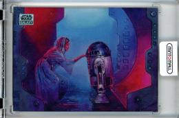 2024 Topps Star Wars Chrome Galaxy You Are Our Only Hope Base/Refractor/#90/Leia/R2-D2