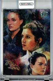 2024 Topps Star Wars Chrome Galaxy The Legacy Base/Mini Diamond Refractor/#47/Padmé Amidala/Leia Organa/Rey