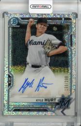 2021 Topps Bowman Chrome Miami Marlins Kyle Hurt Prospect Autographs Speckle Refractor(パラレル版) 156/299
