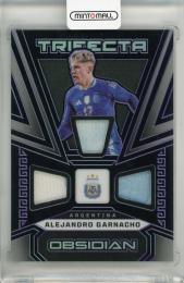 2023-24 Panini Obsidian Alejandro Garnacho Trifecta Material Electric Etch Purple #2【05/25】