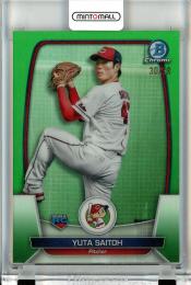 2023 TOPPS BOWMAN NPB ベースボールカード 広島 斉藤優汰 Rookie Base Chrome Green Refractor 30/99