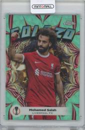 2023-24 TOPPS Chrome UEFA Club Competitions Golazo Aqua Wave Refractors / MOHAMED SALAH(Liverpool FC) 【084/199】