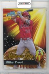 2025 BOWMAN Chrome Mike Trout Meteoric Rise Gold Refractors #MR2【1st No. 01/50】 Los Angeles Angels