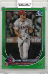 2025 BOWMAN Chrome Mike Trout Green Refractors #27【73/99】 Los Angeles Angels