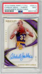 2019-20 Panini Immaculate Collection Kareem Abdul-Jabbar #39 Shadowbox Signatures【14/49】【PSA9】 Los Angeles Lakers