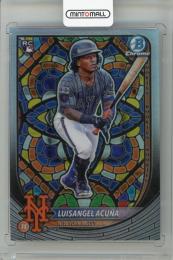 2025 BOWMAN Chrome Luisangel Acuna Etched in Glass Variations #32 New York Mets