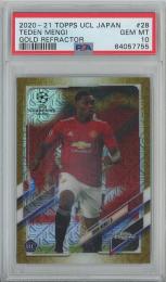 2020-21 Topps Chrome Sapphire UEFA Champions League  Teden Mengi Orange #28【30/50】【PSA10】 Manchester United