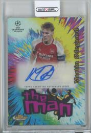 2023-24 Topps Finest UEFA Club Competitions Martin Odegaard The Man Autographs Arsenal FC