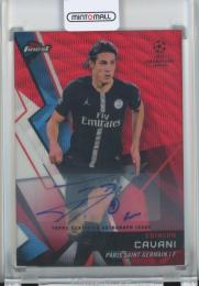 2018-19 Topps Finest UEFA Champions League Edinson Cavani  Finest Autographs Red Wave Refractors【4/5】 Paris Saint-Germain