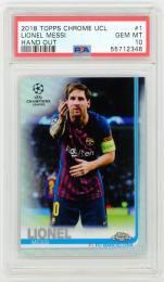 2018-19 Topps Chrome UEFA Champions League Lionel Messi Base Image Variation Hand Out【#1】【PSA 10】《Gem-MINT》 FC Barcelona