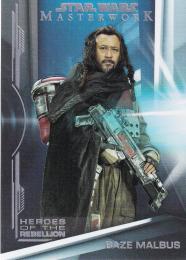 2019 Topps Star Wars Masterwork  Baze Malbus Heroes of the Rebellion Rainbow Foil パラレル版 232/299