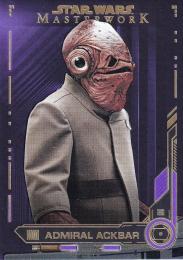 2019 Topps Star Wars Masterwork  Admiral Ackbar Base Purple パラレル版 41/50