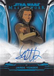 2019 Topps Star Wars Masterwork  Scott Lawrence as Jarek Yeager Autographs Blue Foil パラレル版 50/99