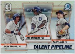 2020 Bowman Chrome Talent Pipeline #TPDET Daz Cameron/Riley Greene/Casey Mize