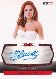 2008 TRISTAR TNA  SoCal Val Cross the Line Autographs Redパラレル版 06/25