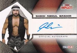 2009 TRISTAR TNA Impact  Sheik Abdul Bashir Autographs Gold 08/60