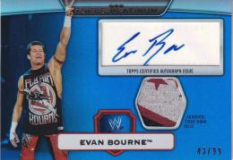 2010 Topps Platinum  Evan Bourne Autographed Relics Blueパラレル版 43/99