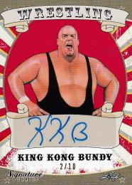 2016 Leaf Signature Series Wrestling King Kong Bundy Autographs Redパラレル版 2/10