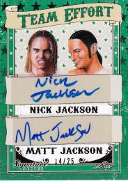 2016 Leaf Signature Series Wrestling Nick Jackson/Matt Jackson Team Effort Greenパラレル版 14/25
